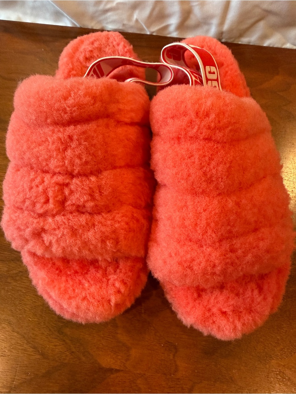 UGG Fluff Yeah Coral Plush Slide Slippers